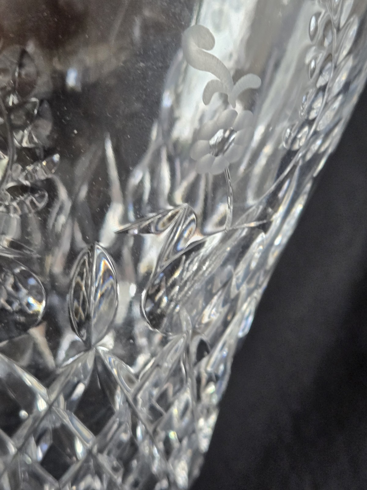 Rogaska Crystal “Gallia” Trumpet Vase Hand Cut Lead Crystal, Yugoslavia 13″ t