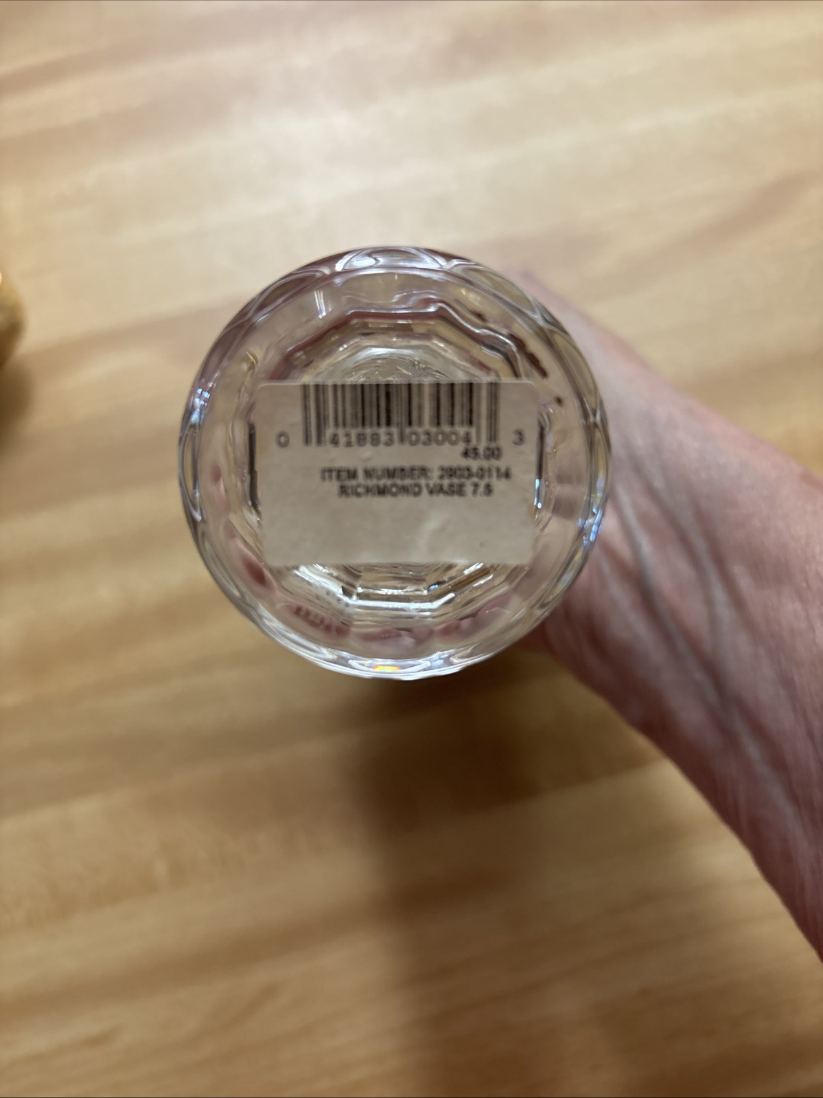 Lead Crystal Vase Miller Rogaska Covington Richmond Clear Slovenia 7.5”