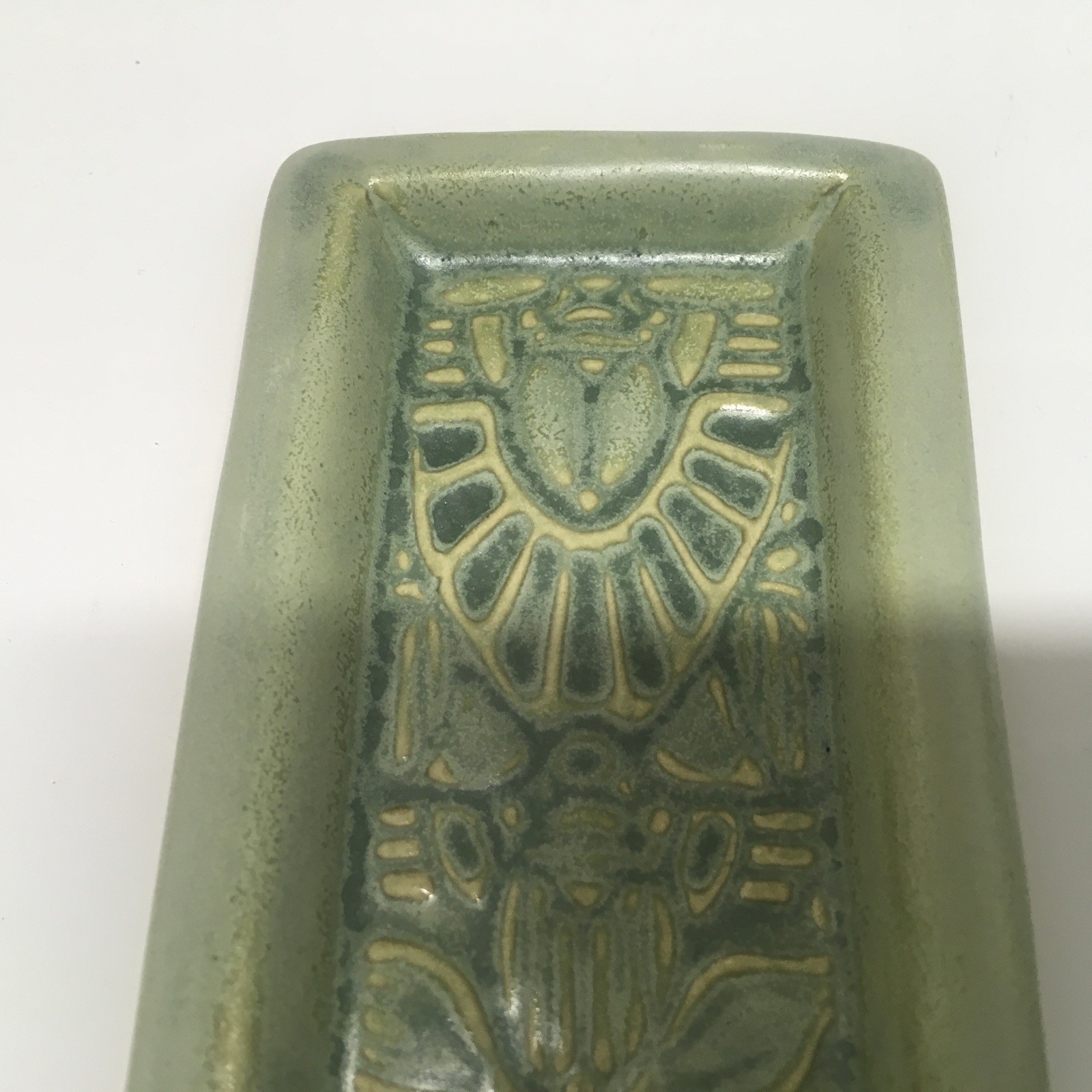 ADELAIDE ROBINEAU POTTERY Scarab Tile, Marked “Castle Rock Pottery”, MINT