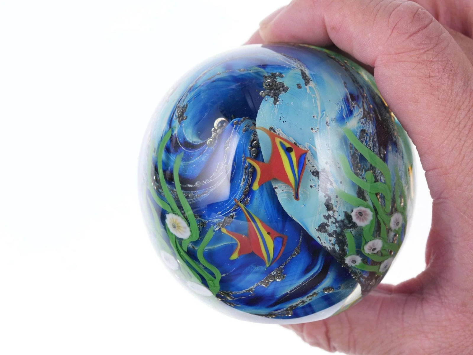 Joseph Morel Zellique Fish Deep Sea paperweight 1995