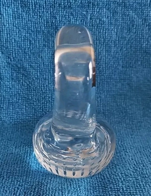 Vintage Swan Clear Art Glass Paperweight Bubbles 1.2lbs