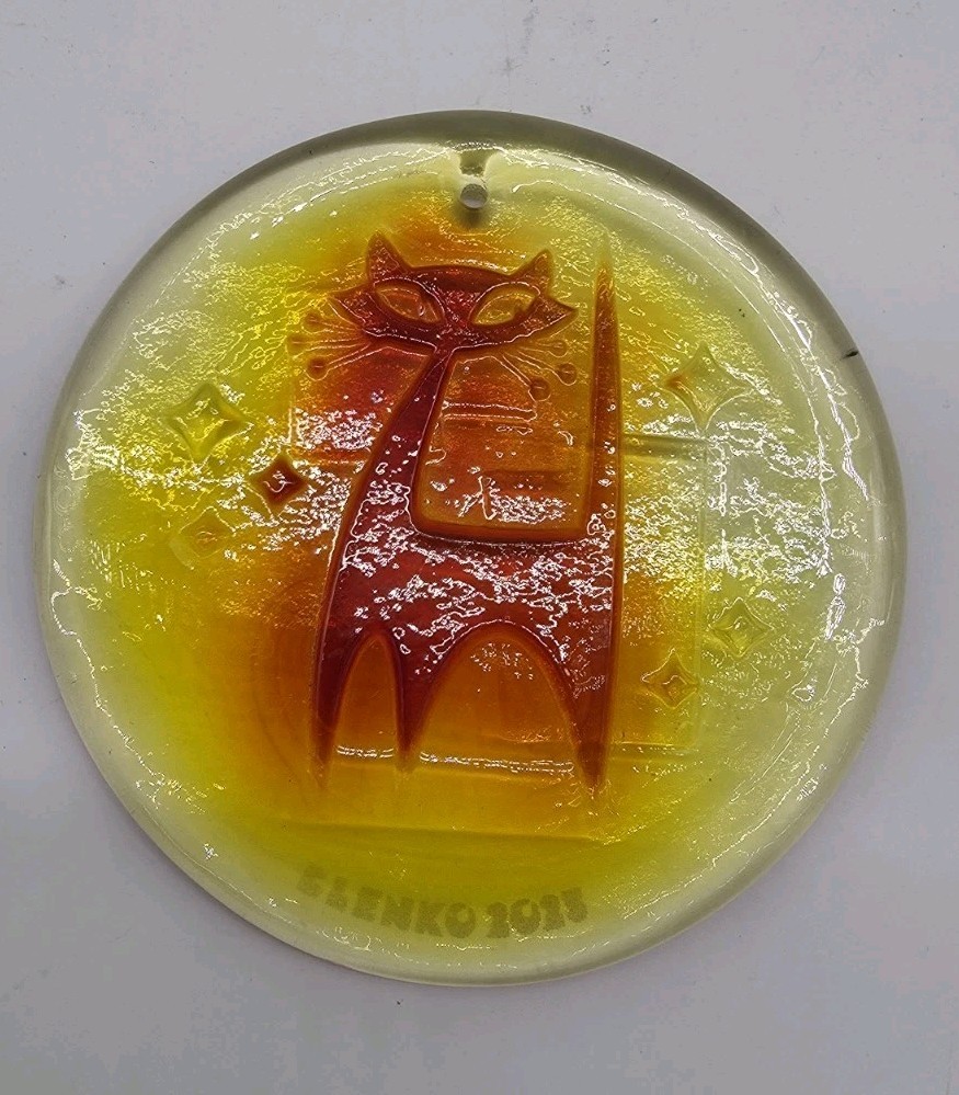 Blenko 2025 Limited Release Suncatcher MCM Cat – Tangerine