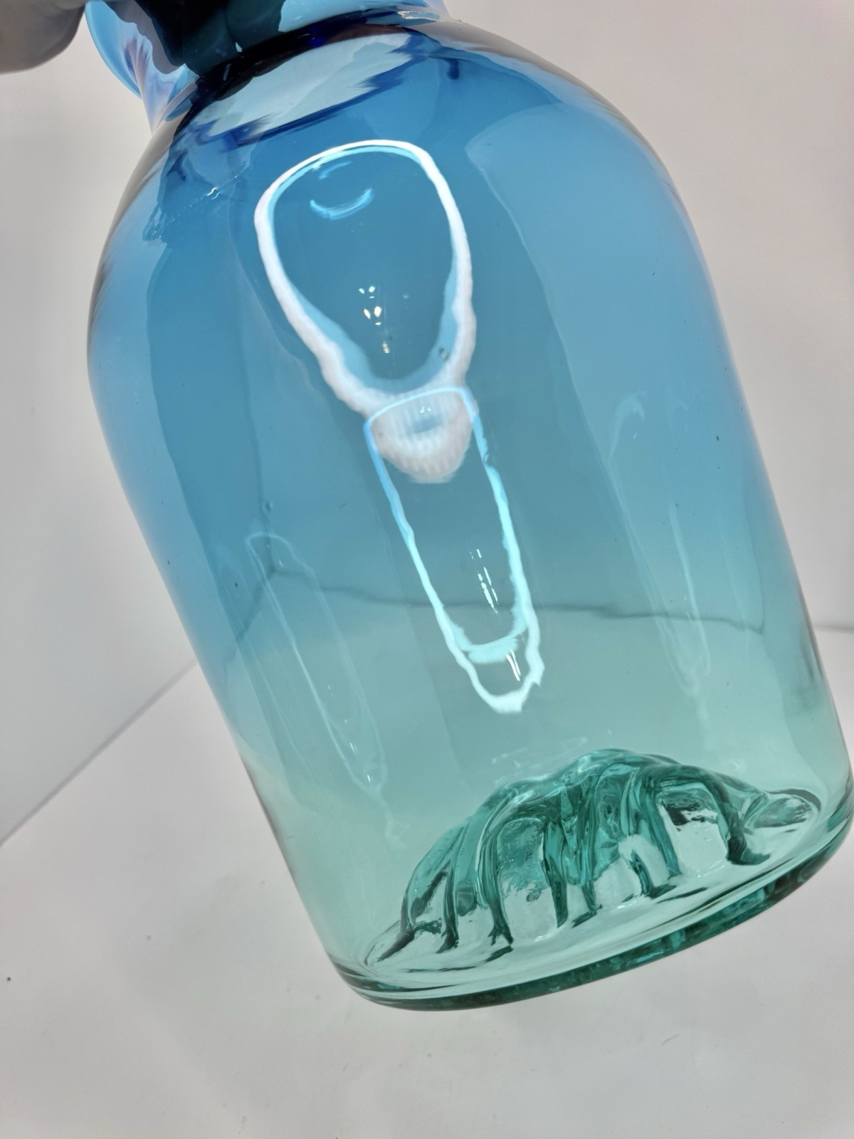HTF Vintage MCM Blenko Glass 8221L Big Sky Vase 12.25” W/label 1 Year Only