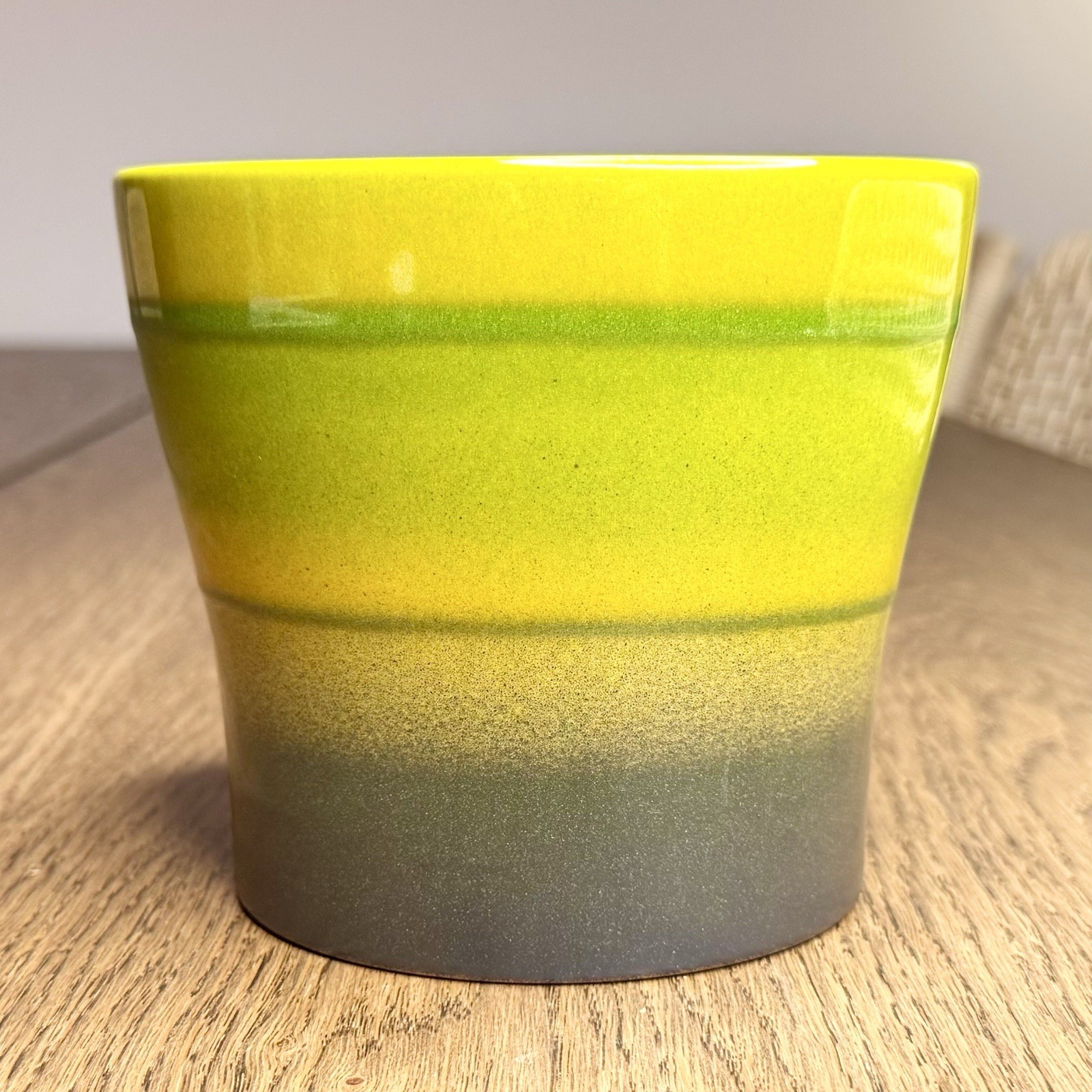 Vintage Scheurich Germany Planter Pot Green Ombre Retro 808-13 Mid Century MCM