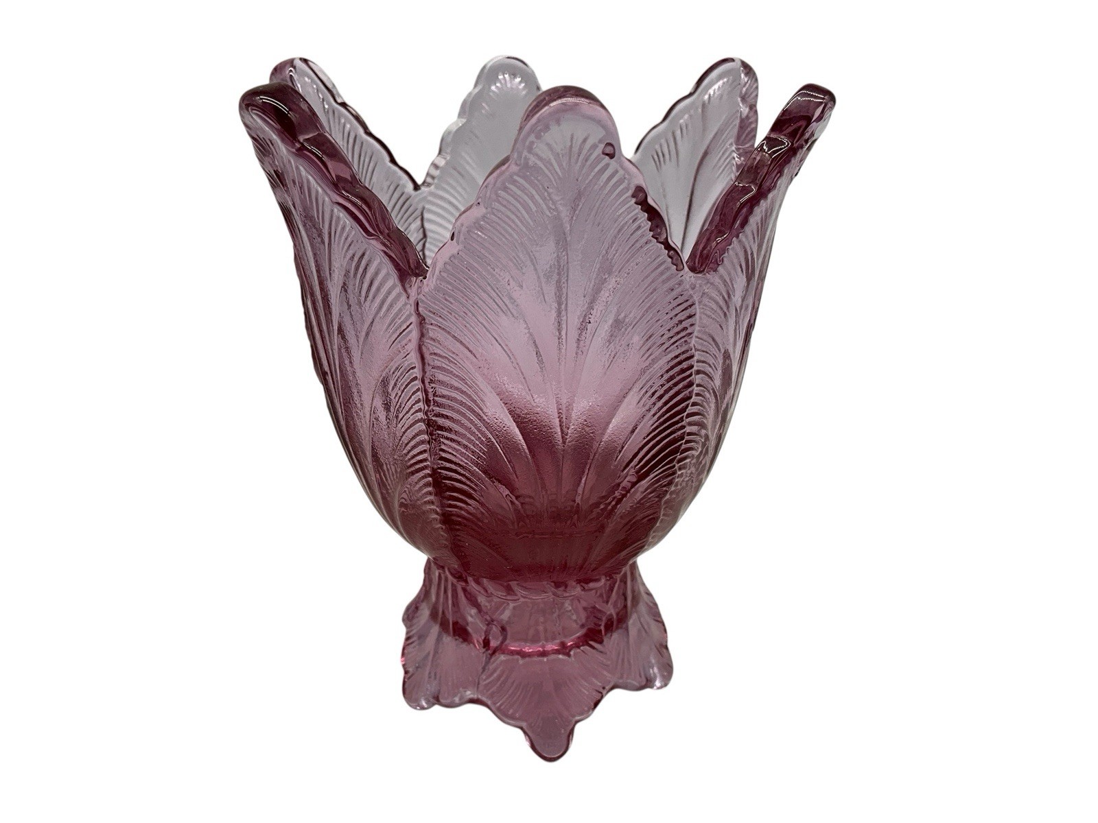 Fenton Art Glass Dusty Rose Two Way Votive/Candle Holder 4.5 Inches High
