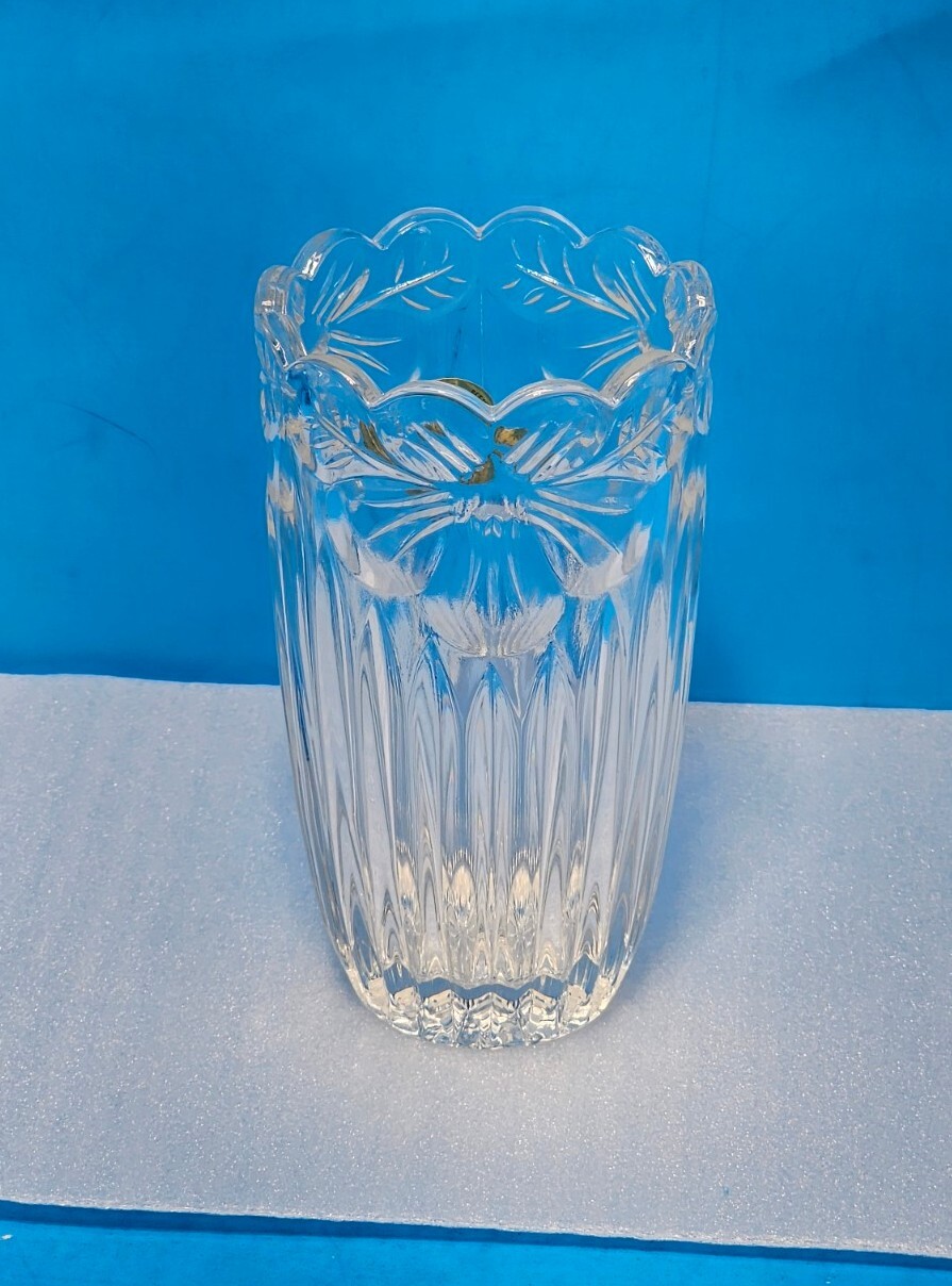 Vintage Bleikristall Lead Crystal Vase Flower Pattern ~Made in Germany~