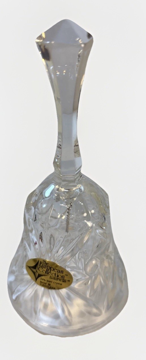 NIB Vtg 1983 Charisma Cristal Veritable/24% Lead Crystal Boudoir Petite Bell