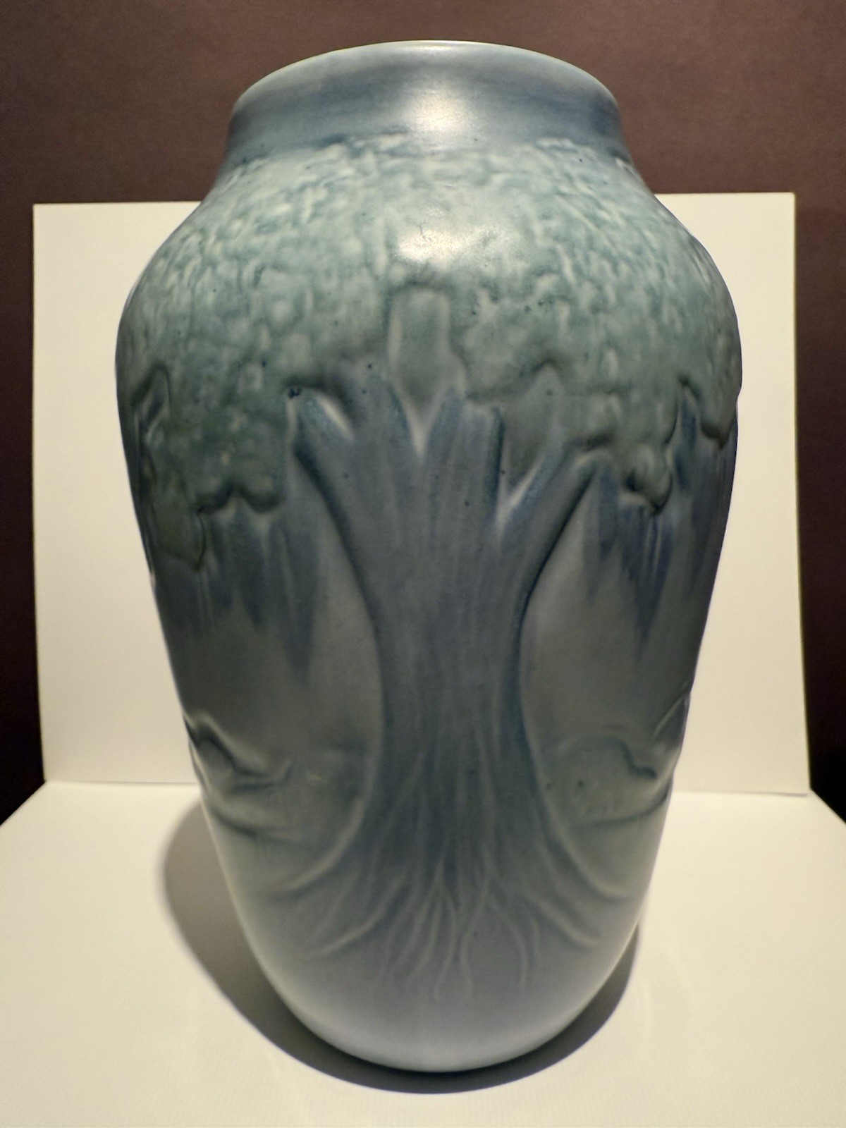 Ephraim Faience Moonlight Landscape Newcomb Style Stamped On Base Kevin Hicks 8”