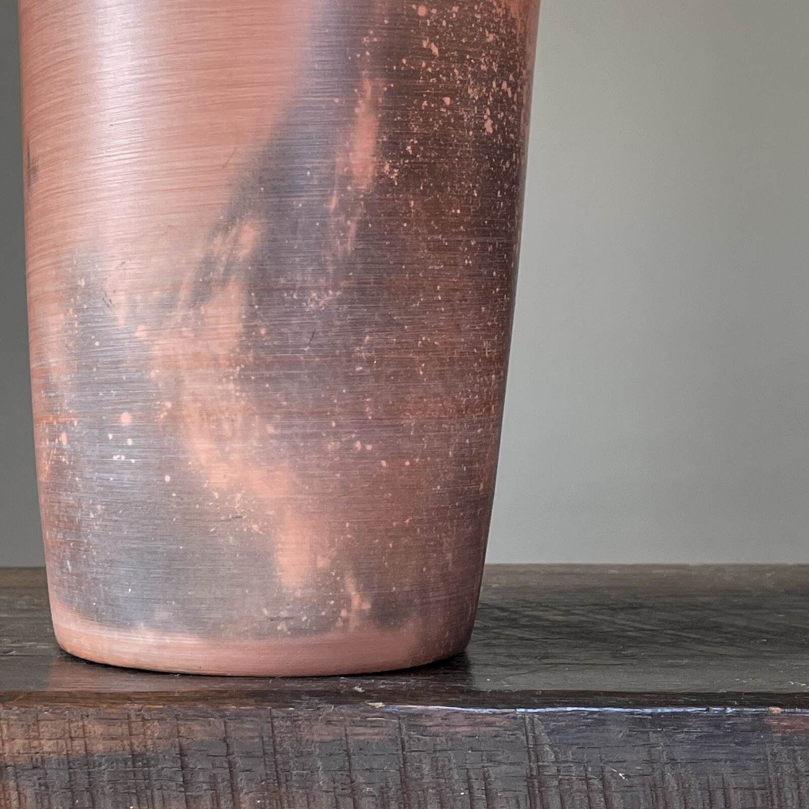 Albert Green (1914-1994) Pale Salmon Colored Porcelain Raku Vase (Signed)