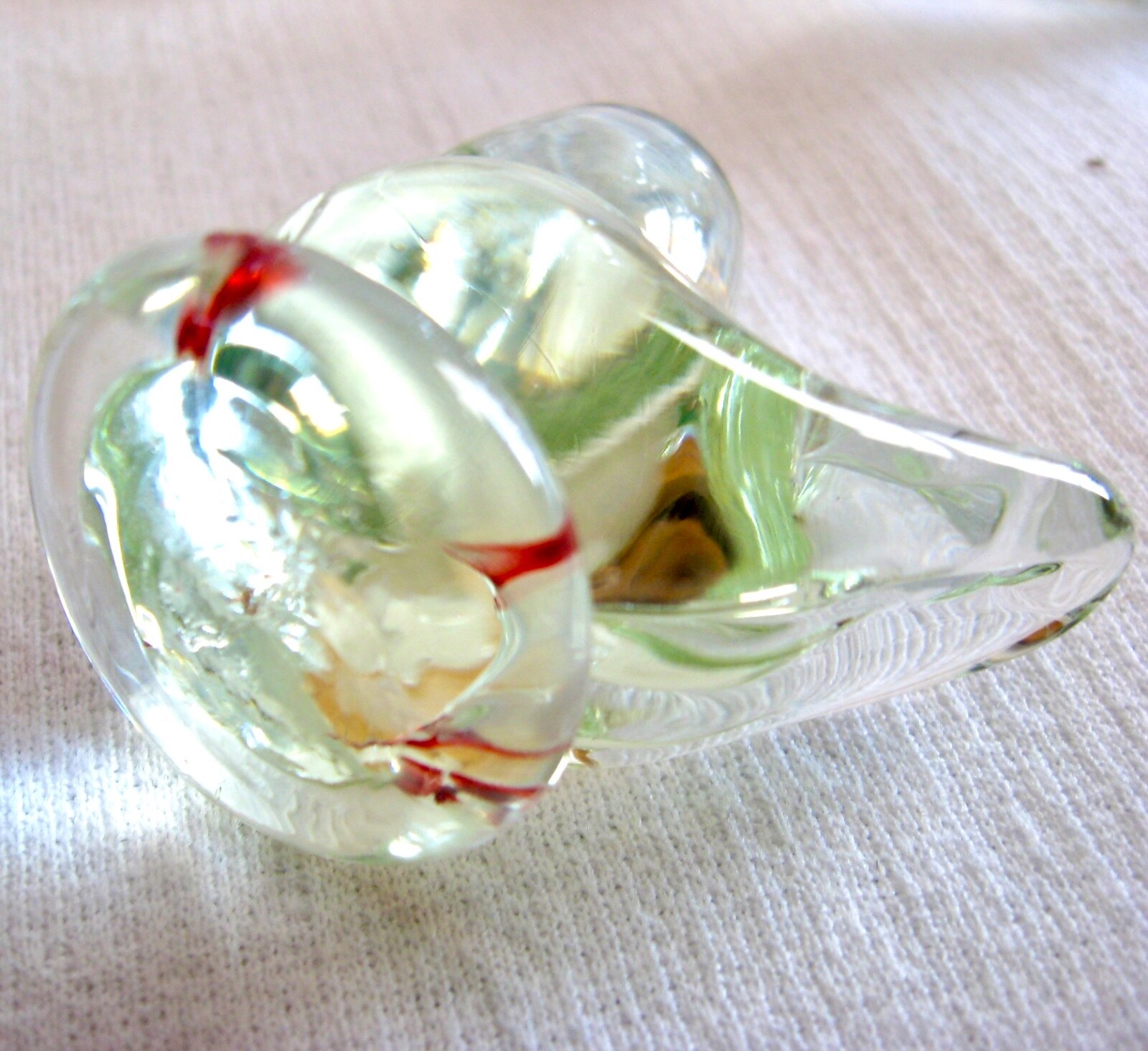 HAND BLOWN CLEAR GLASS Bird Figurines Paper Weights Lovebird Goose Swan Wedgwood