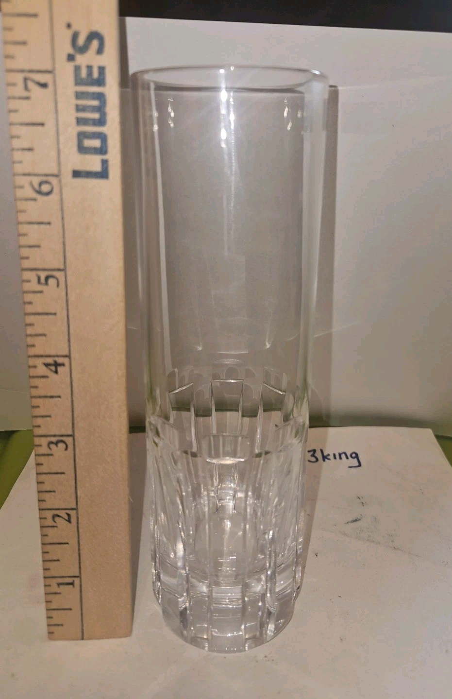 Hoya Bud Vase Made in Japan Crystal Round 7″ Tall