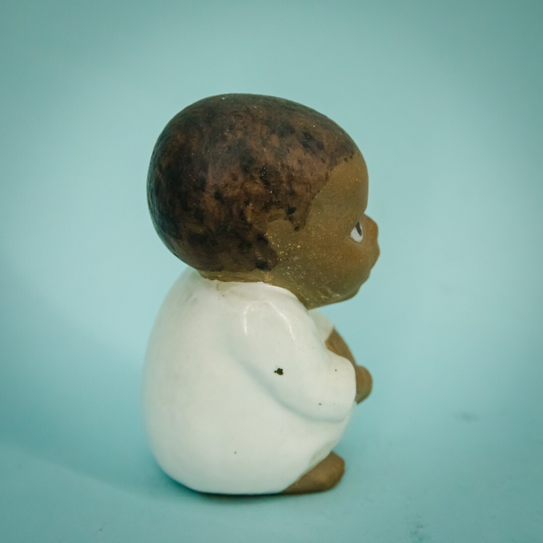 Vintage 1970s Lisa Larson South Syd African Squatting Boy Gustavsberg Figurine