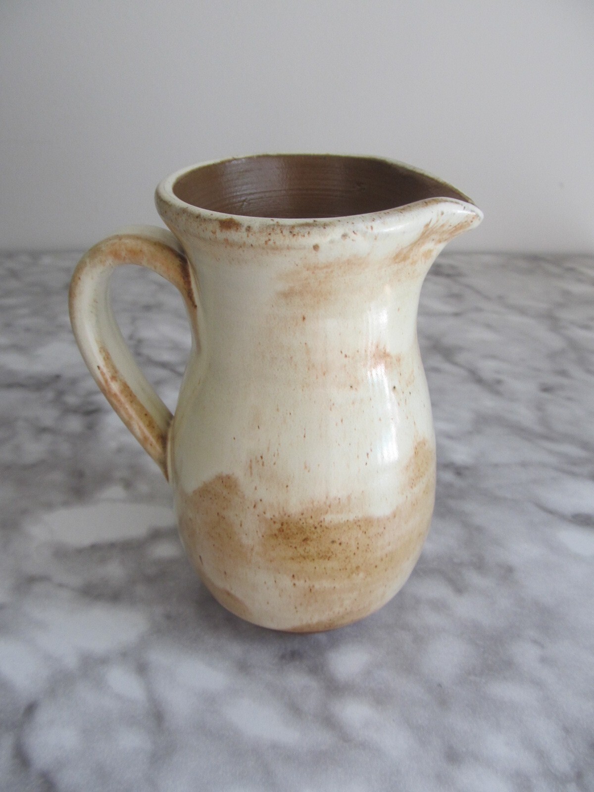 Studio Ceramic Clay Pottery Pitcher / Decorative Vase Signed Biron W