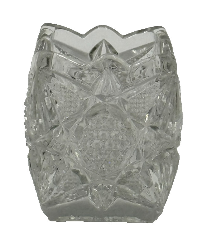 Antique EAPG U.S. Glass Illinois Star of the East Pattern Toothpick Holder2 1/2″