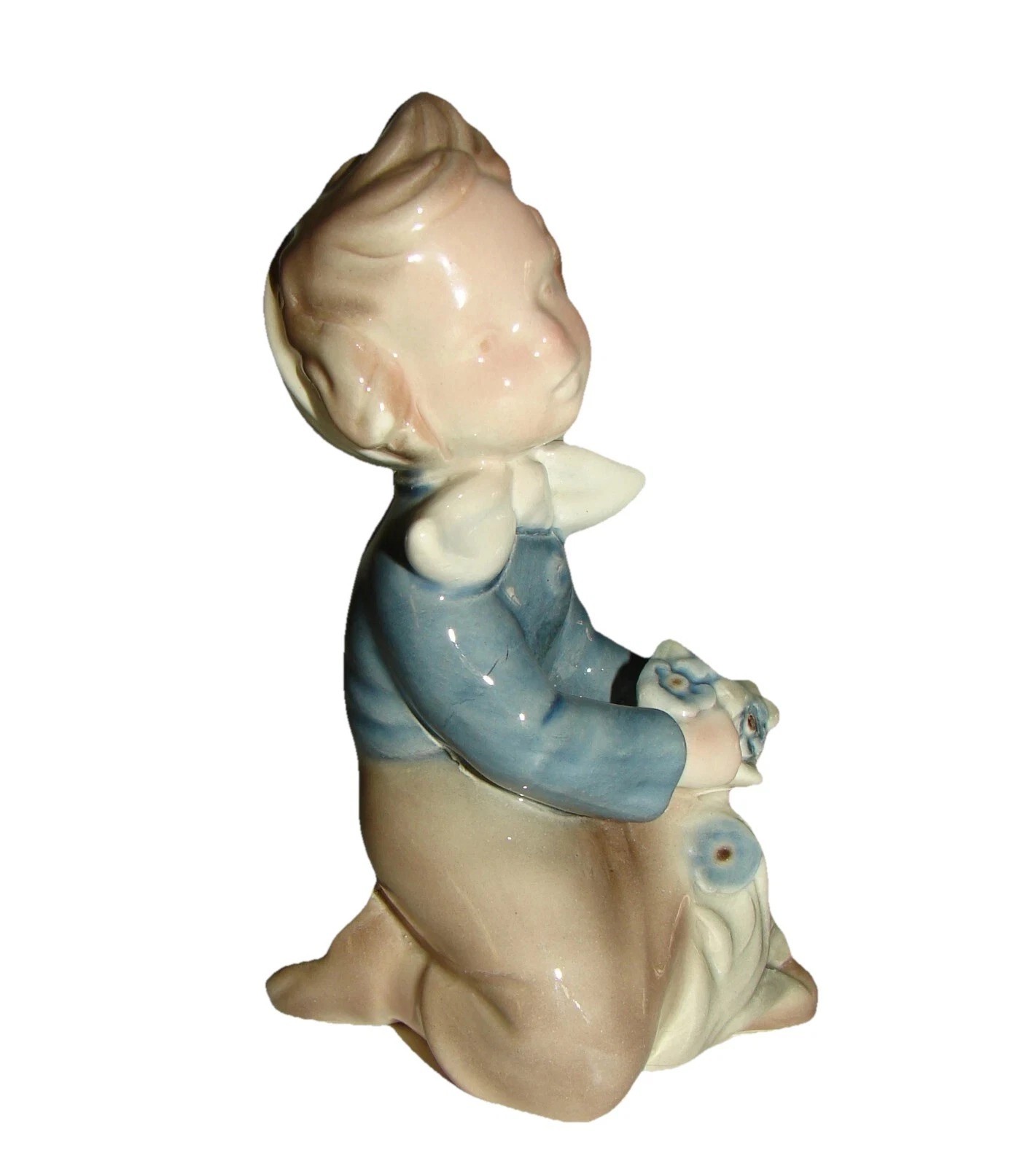1930s Royal Belvedere Vienna Porcelain Figurine Girl With Flowers Austria 5″