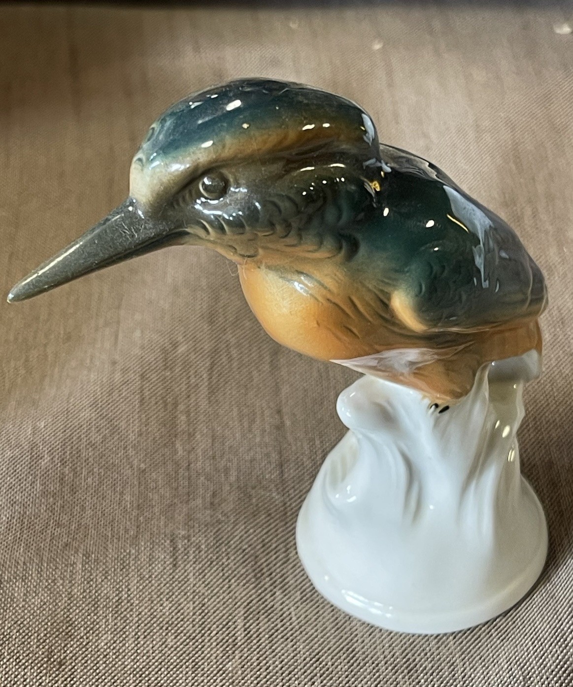 Kingfisher Wagner & Apel 2626, Germany Porcelain Bird Figurine, New In Box