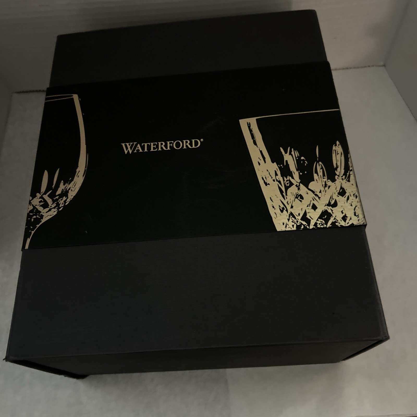 Waterford Crystal Lismore Essence Golden Candlestick Holders READ
