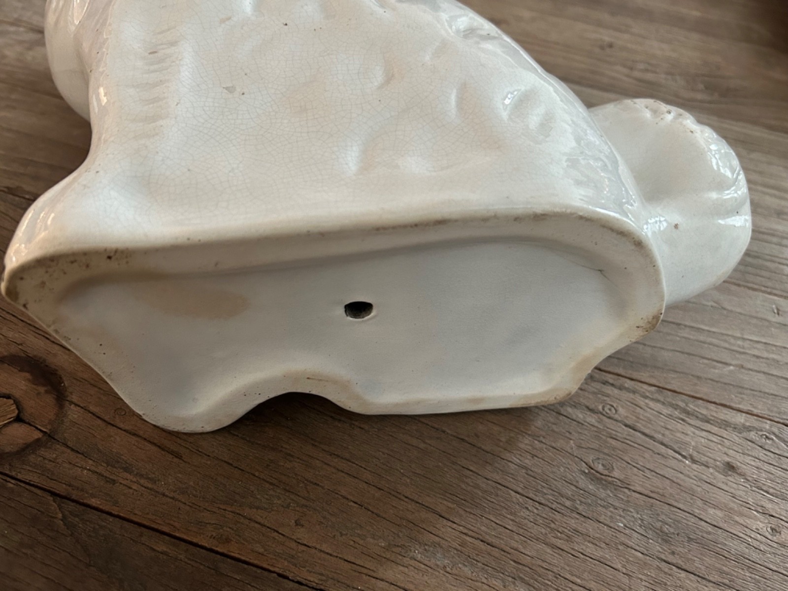 Authentic Antique Staffordshire Large Spaniel Dog Pair – 12″