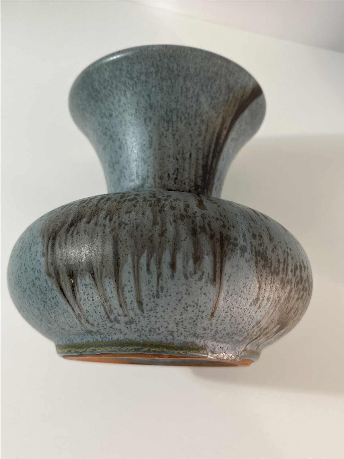 Blue Mountain Pottery Earthtone Slate Glaze 5” Bud Vase Vintage Canadian BMP