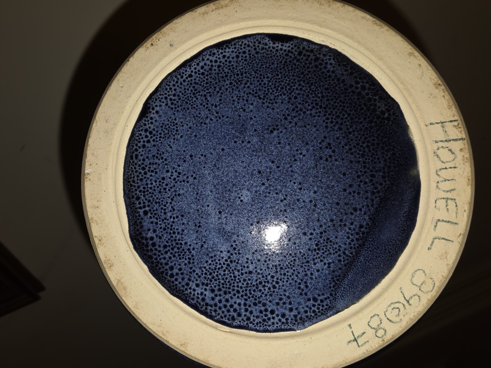KAREN HOWELL RABBITS IN MOONLIGHT pottery Vase 8 3/8″ Signed