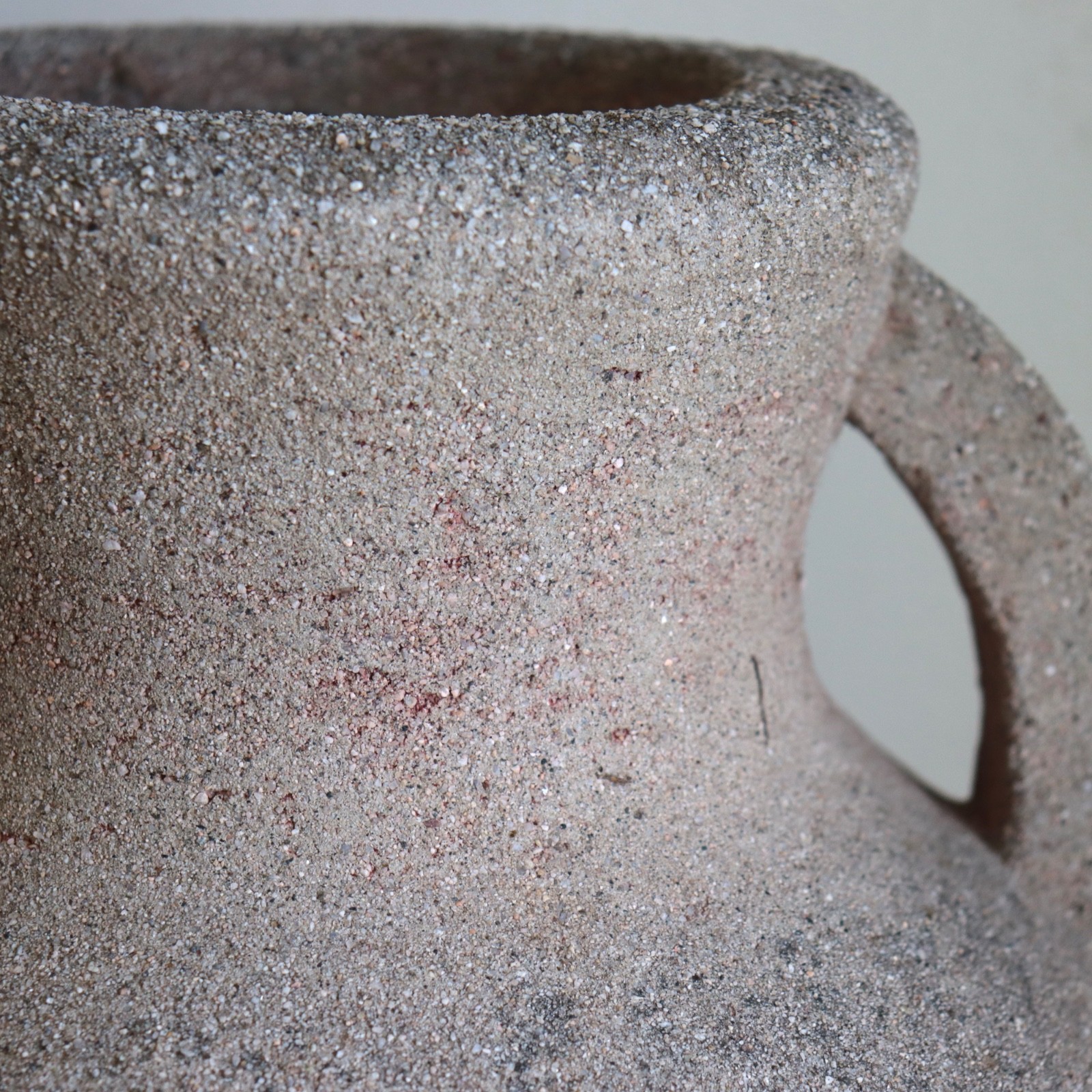 Hillside Pottery Cement Vase 2 Handled Pot Planter Early California Los Angeles