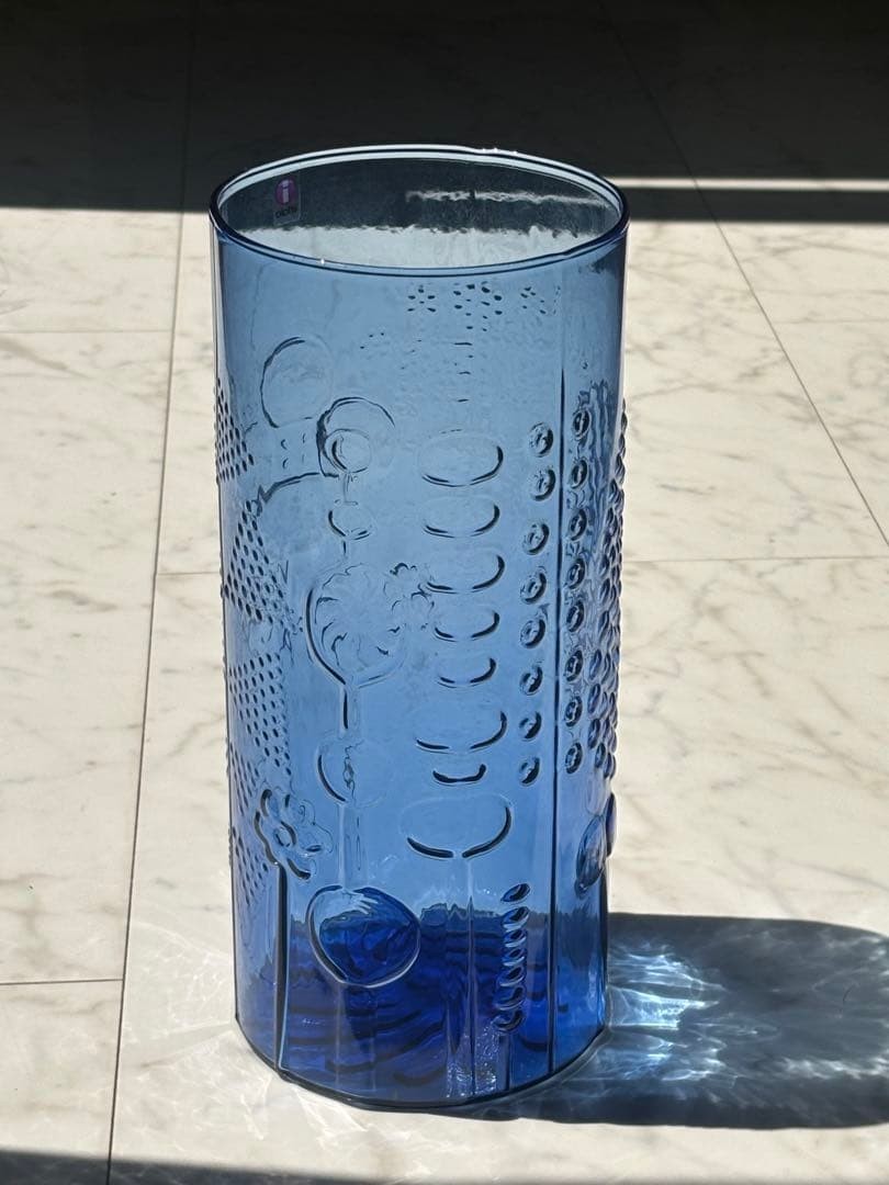 Iittala Flora Ultramarine Blue Vase H25cm Oiva Toikka