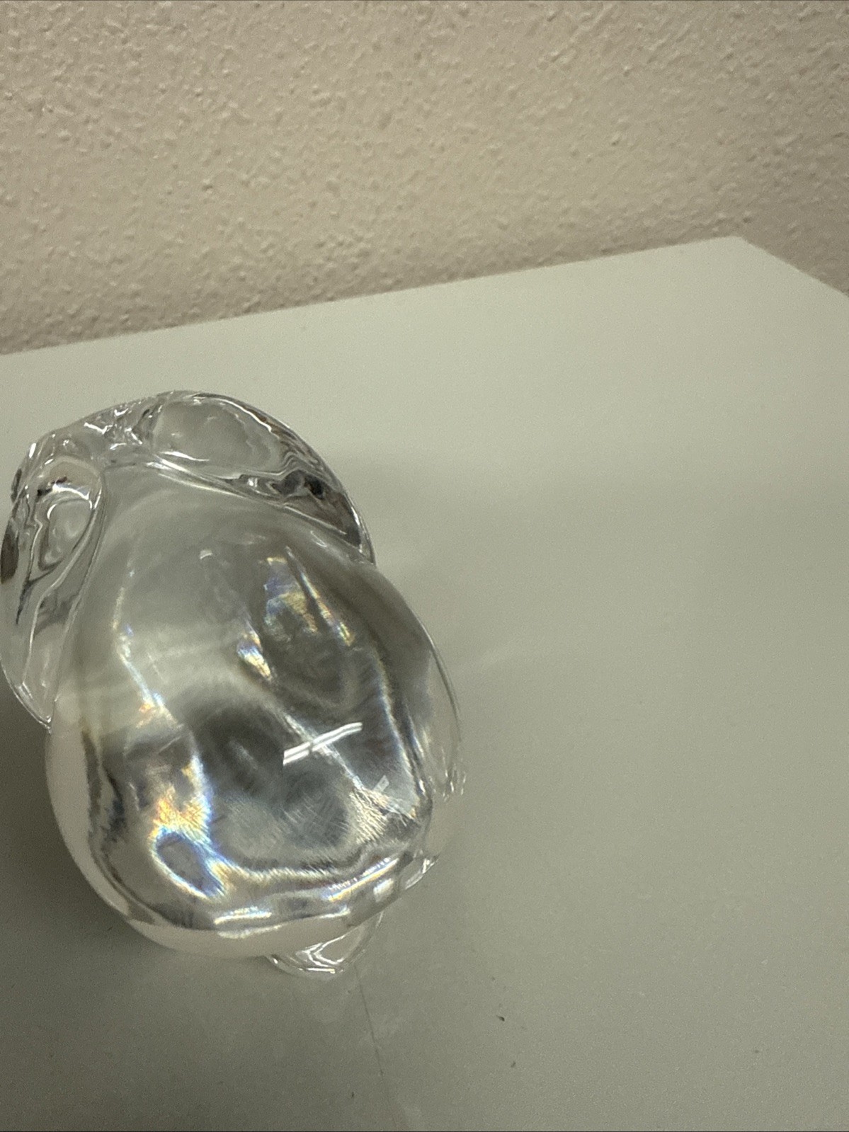 Atlantis Hand Made Lead Crystal Bunny Rabbit Figurine Paper weight Portugal
