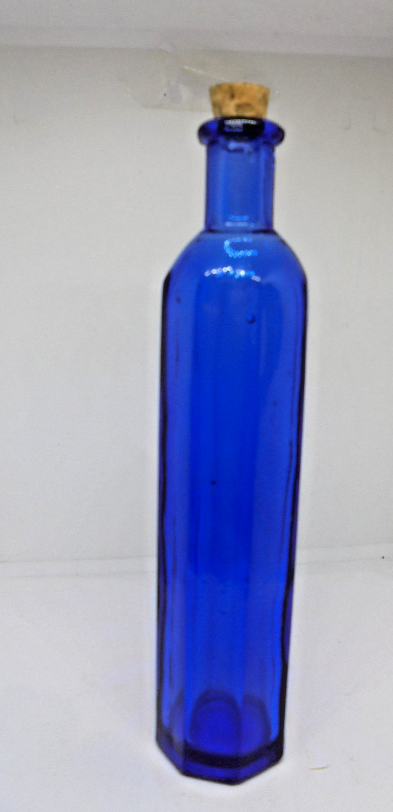 Cobalt Blue Glass 7″ Octagon Bottle