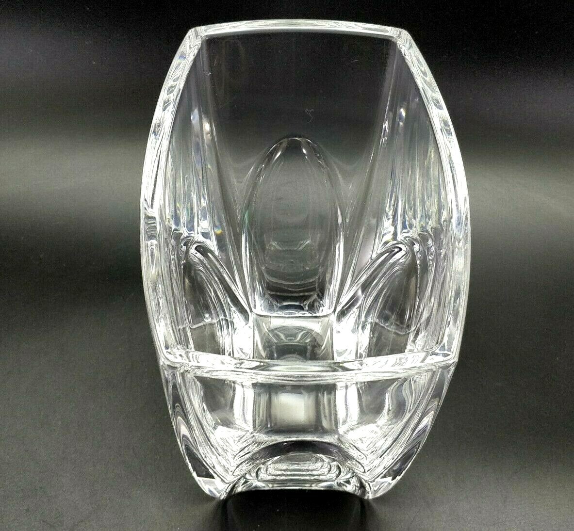 Crystal Square Clear Vase Orrefors Sweden 6.5 in.