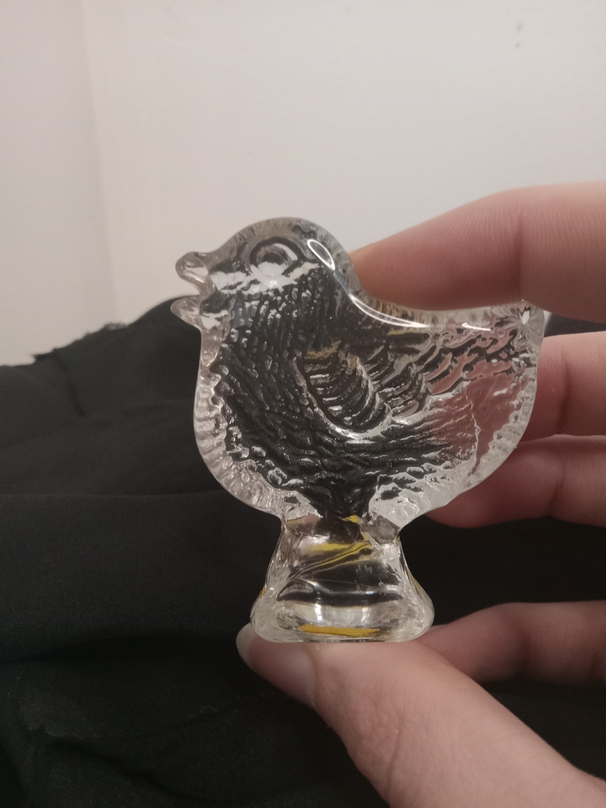 Vintage MCM Kosta Boda Glass Baby Chicken Zoo Series Sweden Bertil Vallien