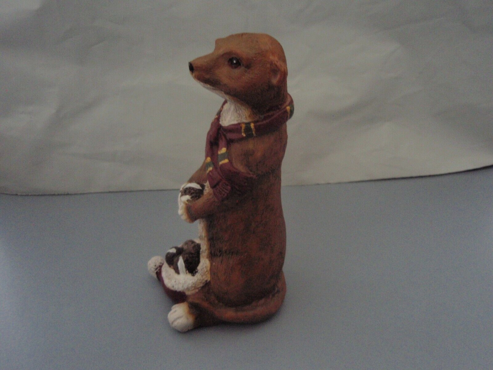 Christmas Meerkat Figurine/Statue Wearing Christmas Scarf * New * Meerkat Gift