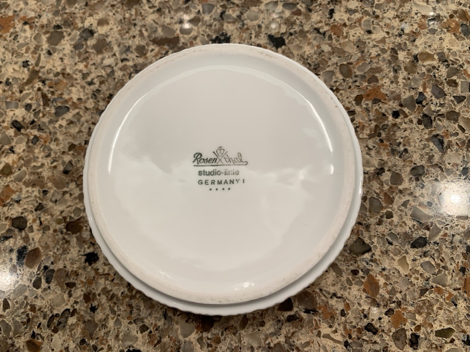 Ribbed Porcelain Ashtray Rosenthal Variation by Tapio Wirkkala 1962 Germany MCM