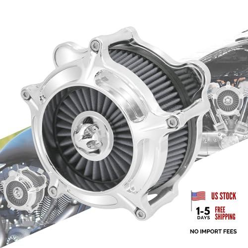 Air Cleaner Filter A For Sportster XL 04-22 Chrome Housing Grey Element