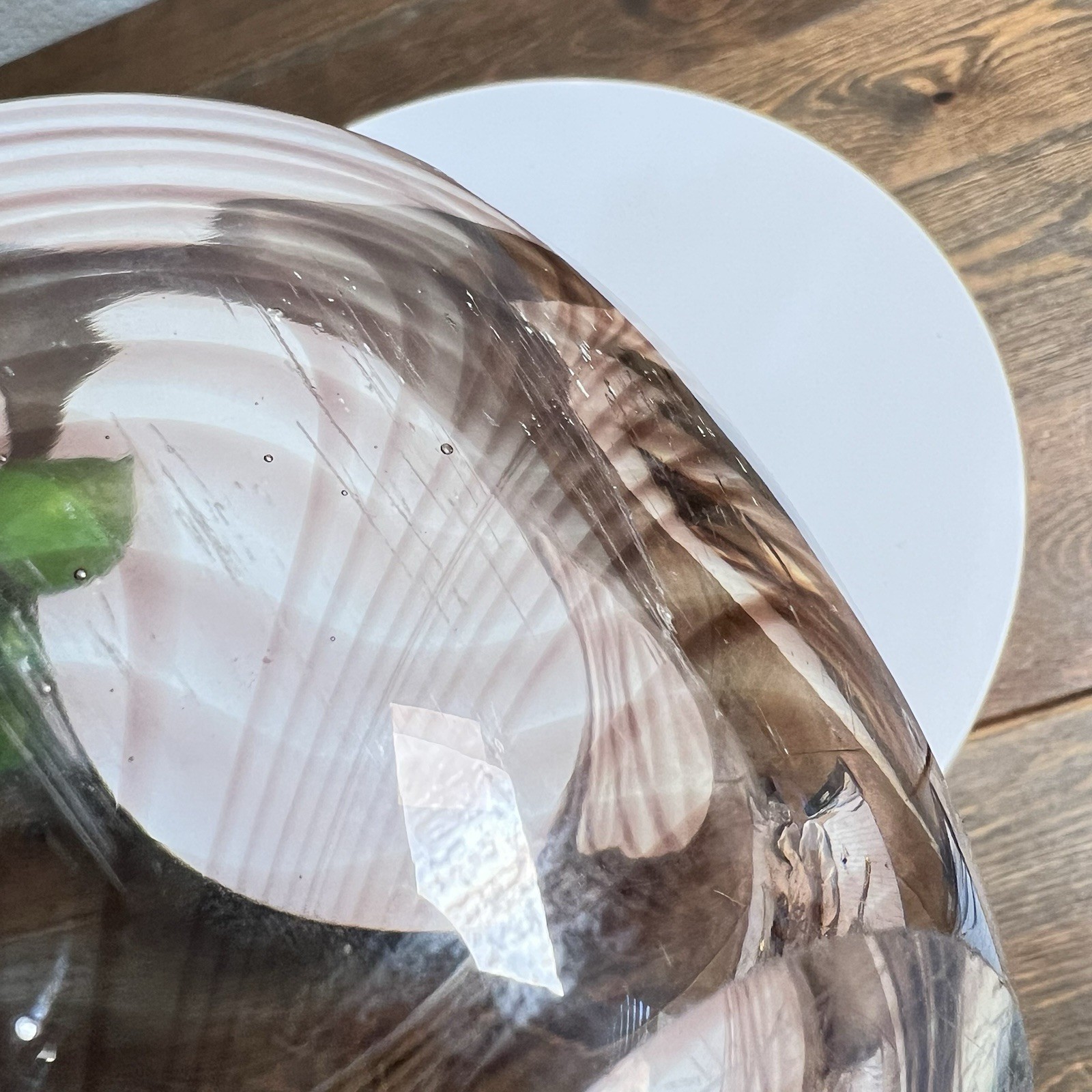 Heavy Blown Glass vase Signed Gato Art Glass Paperweight Bowl 1981