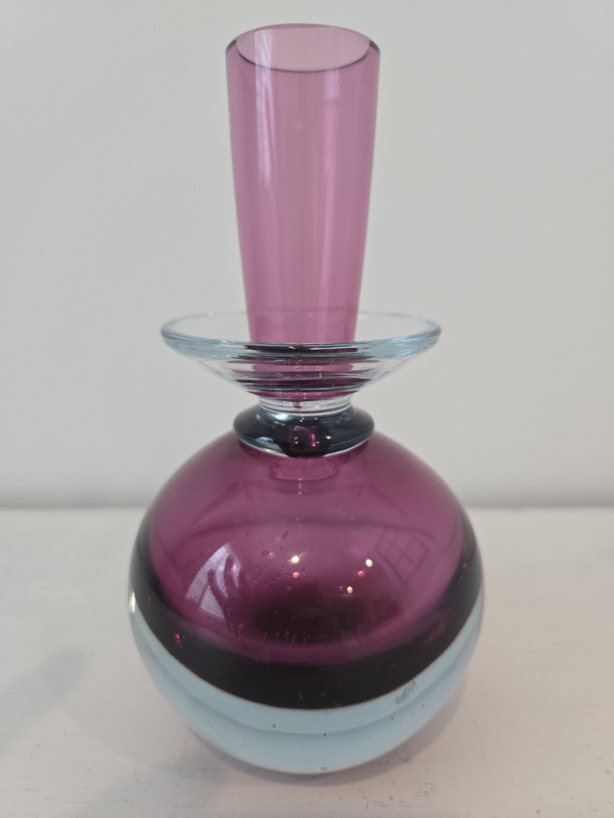Vintage Murano Glass Sommerso Candle Holder By Archimede Seguso