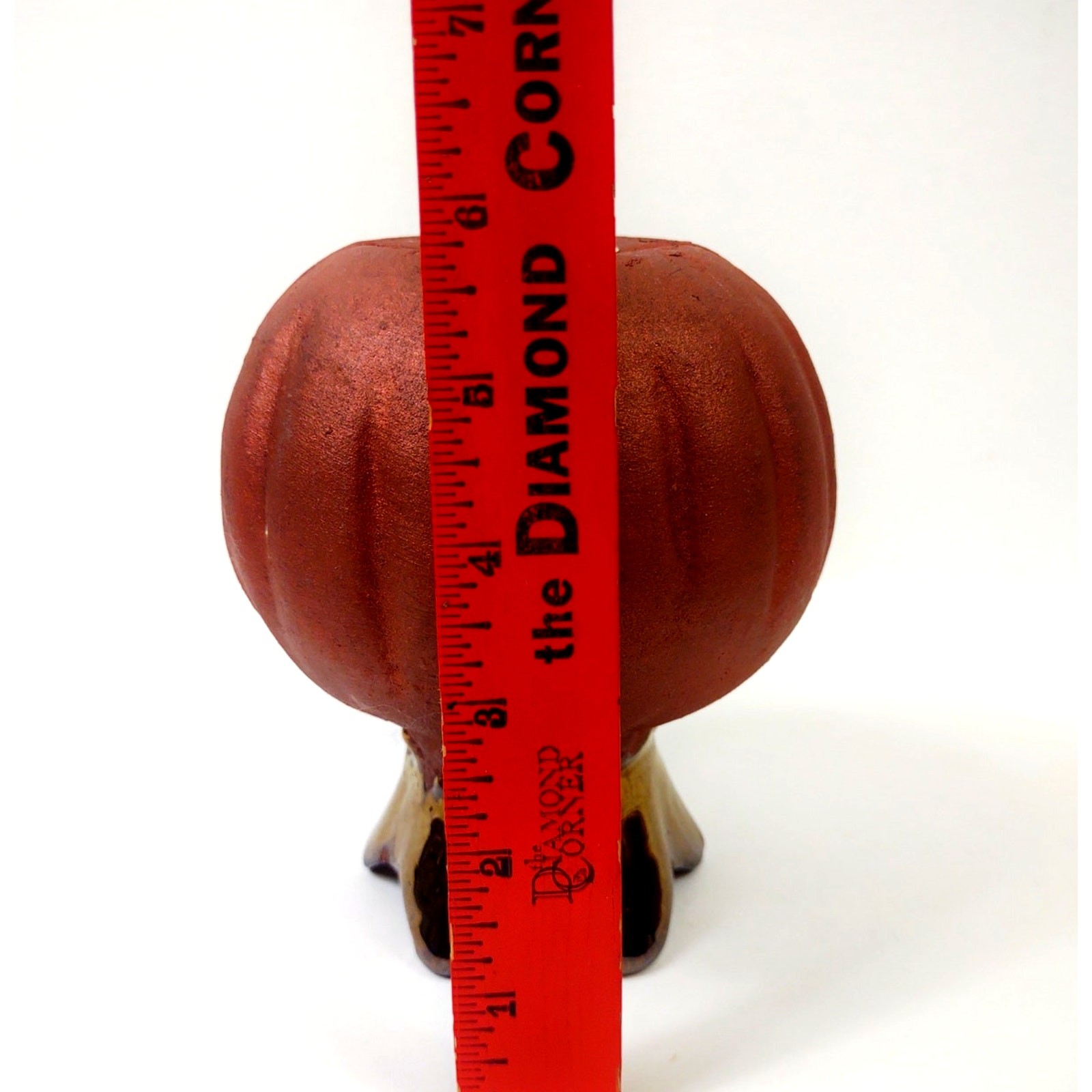 Mexican Clay Terracotta Pottery Vase Drip Glaze Gold Color Metal Dripping UNIQUE
