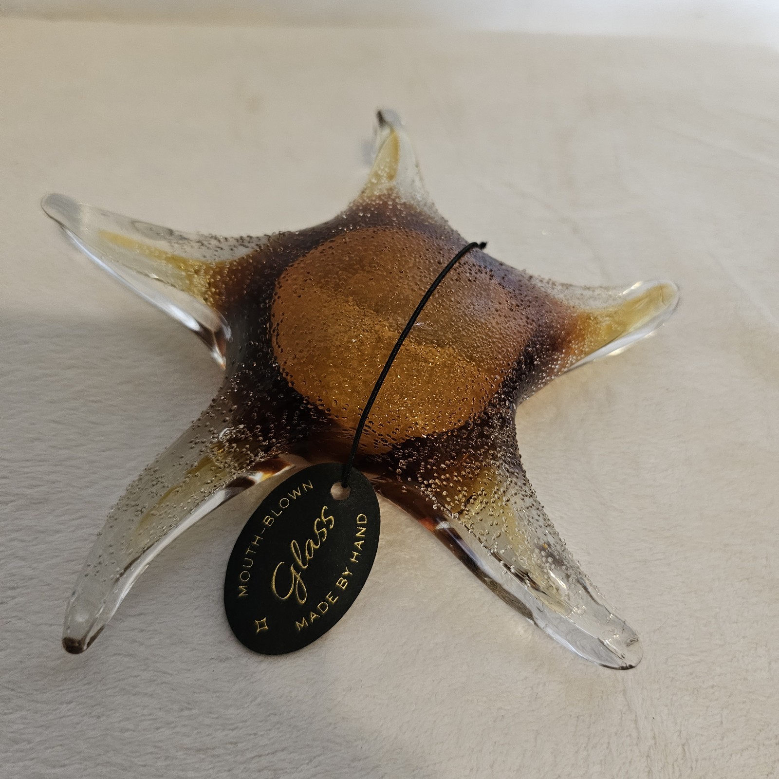 Starfish Blown Glass Paperweight NWT No Box Approx. 6.5 In Diameter