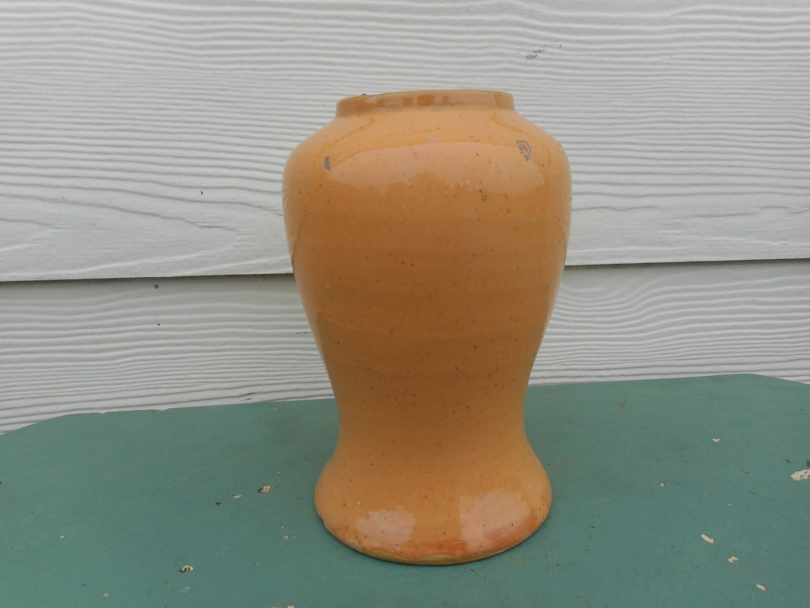 Antique Salt Glazed Arts & Crafts – Mission Pottery Vase 7 5/8″ Tall Unmarked