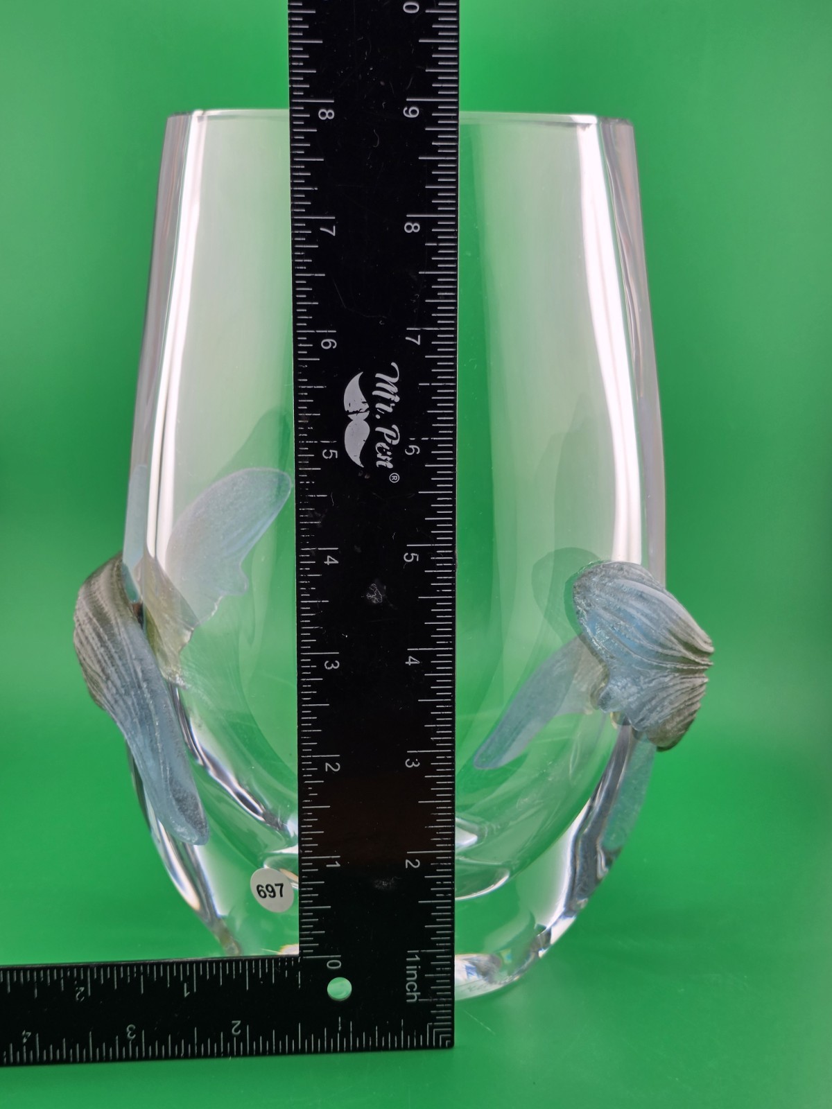 Gorgeous Vintage DAUM France Florilege 8 3/4″ x 6 3/4″ Heavy Crystal Vase 1980s
