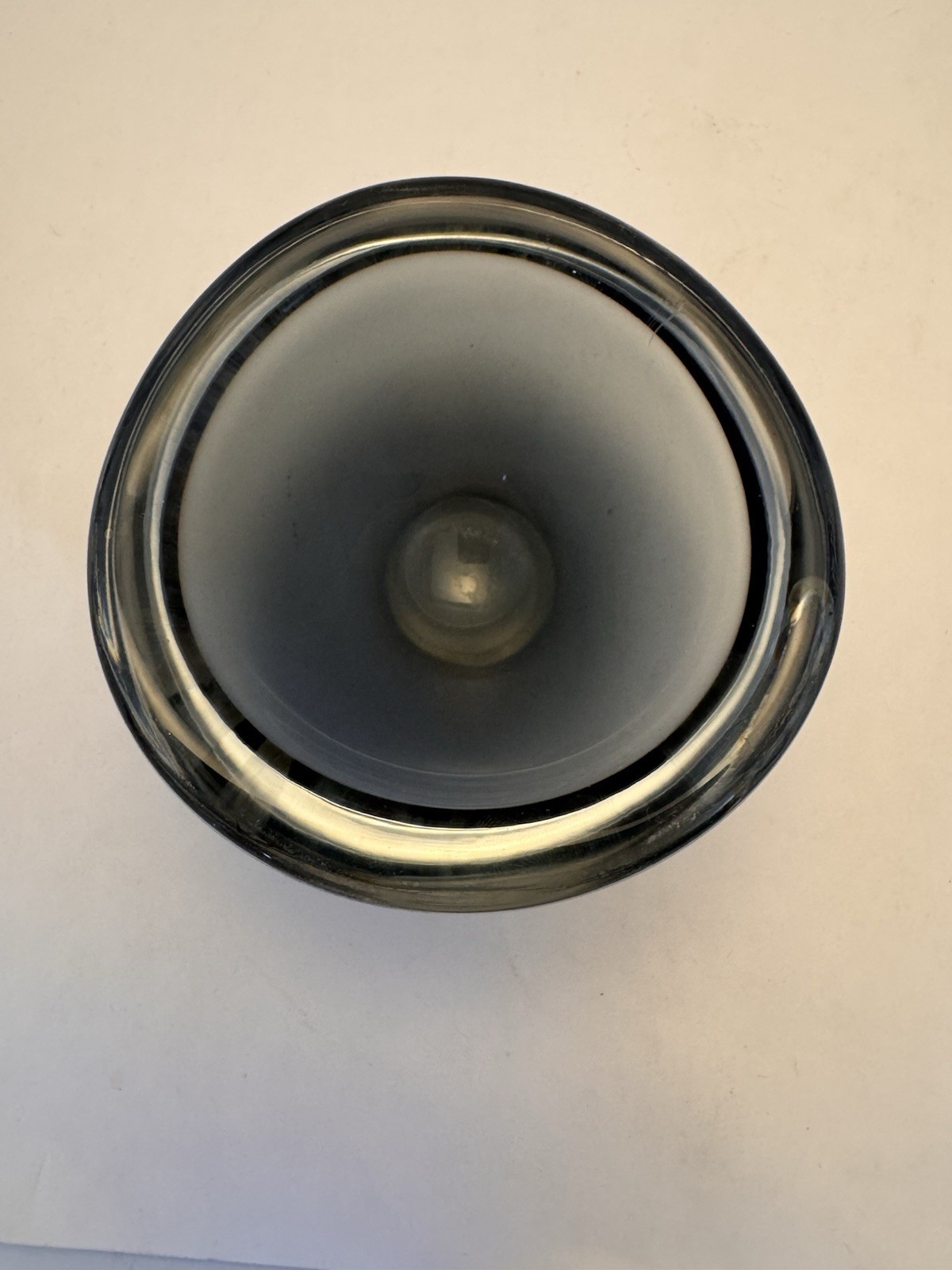 Orrefors PU 3092/1 Sven Palmquist Signed Gray Clear Cased Art Glass Bowl