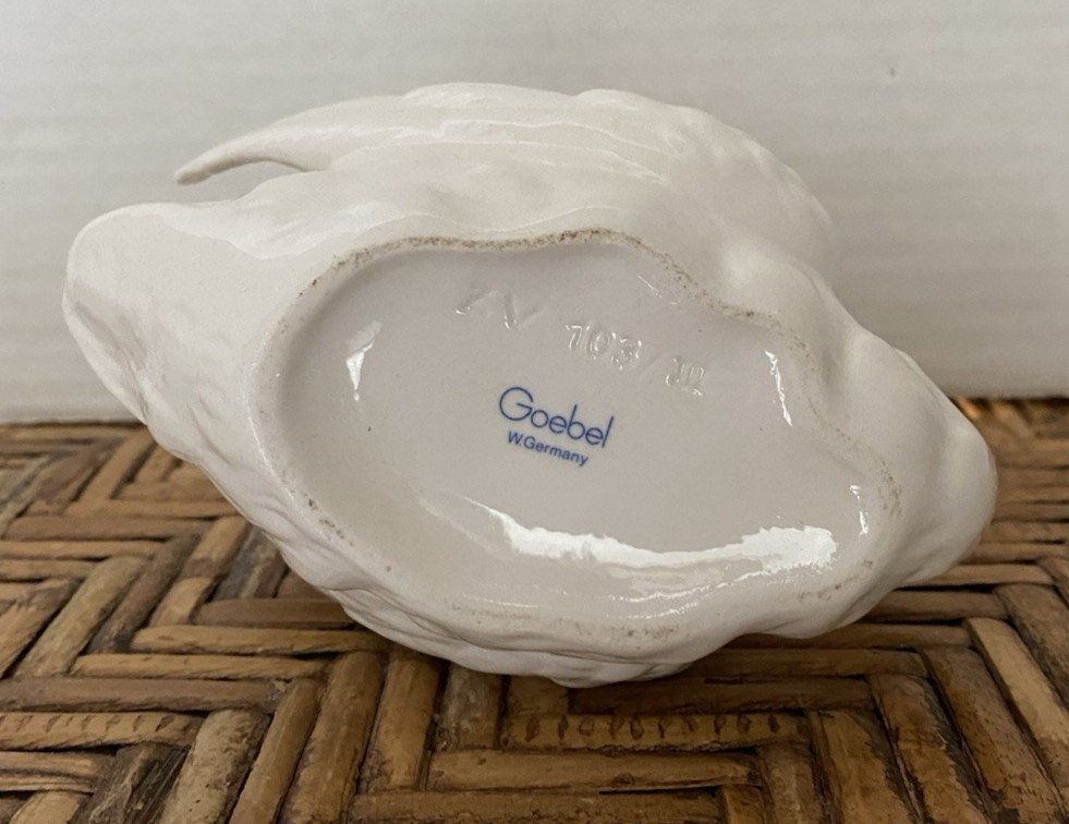 Vintage GOEBEL Swan Planter Bowl White Porcelain West Germany Lovely ZV 103 III