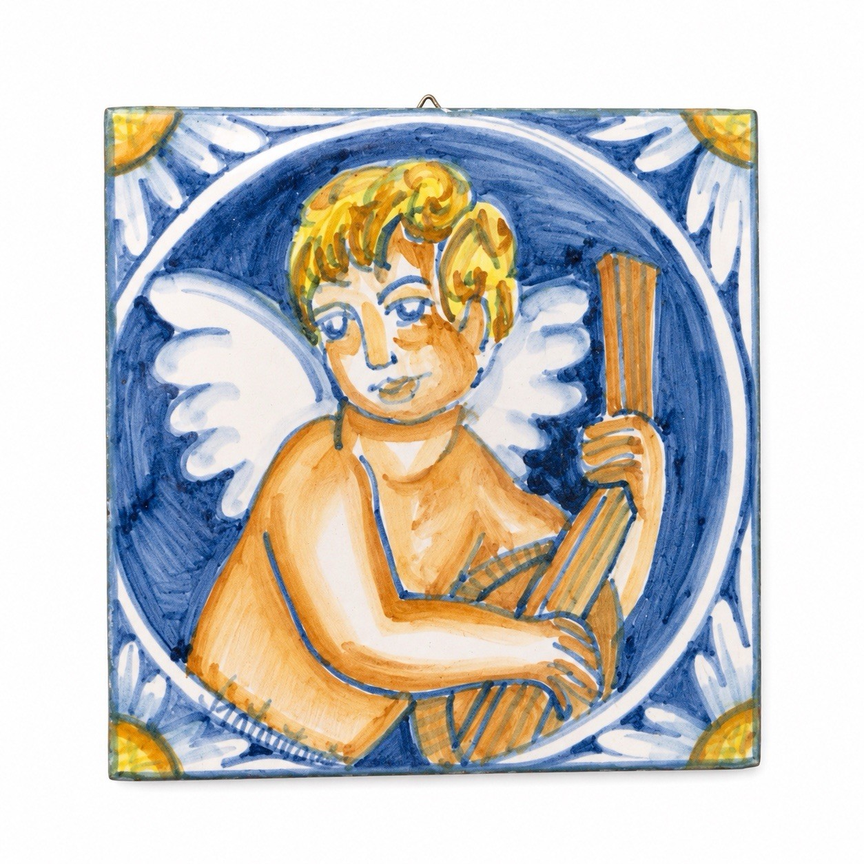 Vietri Italian Wall Tile First Stones Cherubs Winged Cupid Angels Love ❤️