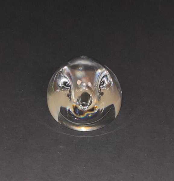 Spode Cut Crystal Art Glass BABY BIRD CHICK Figurine Paperweight West Germany HW