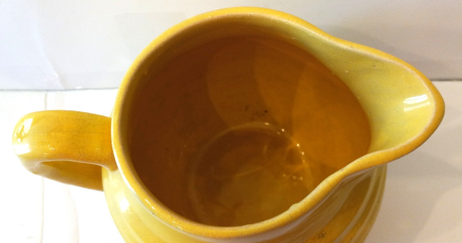 Bauer Pottery Ring Ware Yellow Pitcher