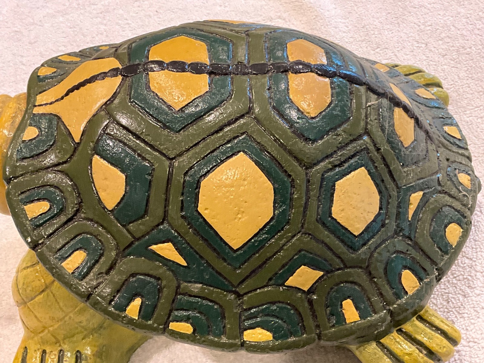 Vintage Brush-McCoy Pottery LARGE 15″ Turtle Figure / Garden Ornament MCM