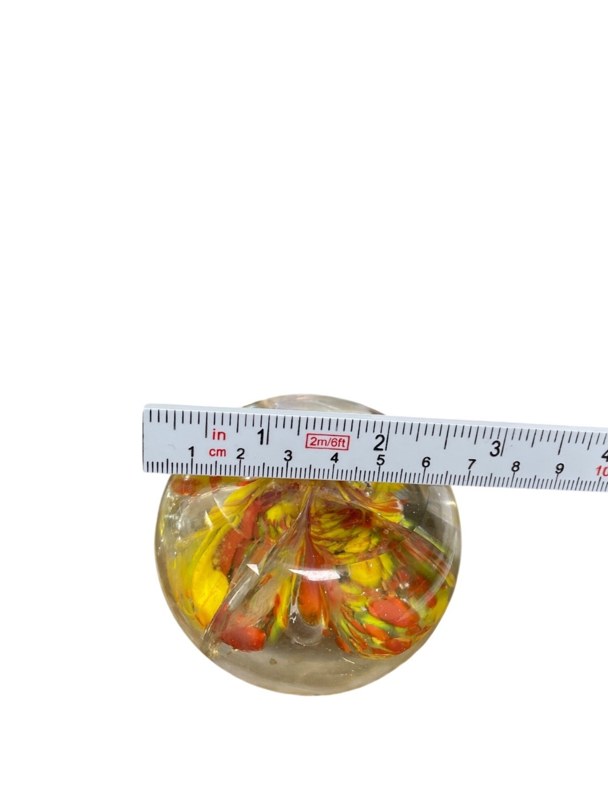 Lot of 4 Handmade art glass paperweights abstract colorful studio decor SKU 9755