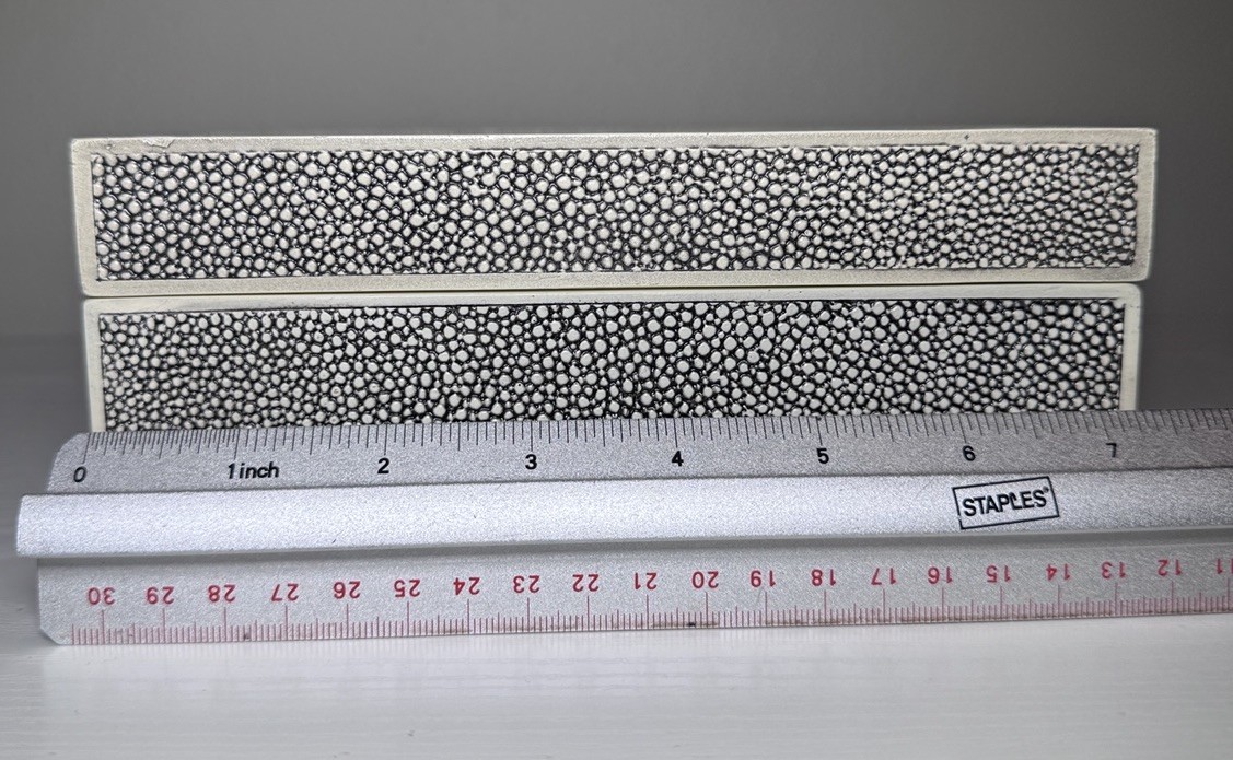 Vintage Shagreen Keepsake Box Blue/Black White – Heavy – 4 Pounds – 3”x5”x7”