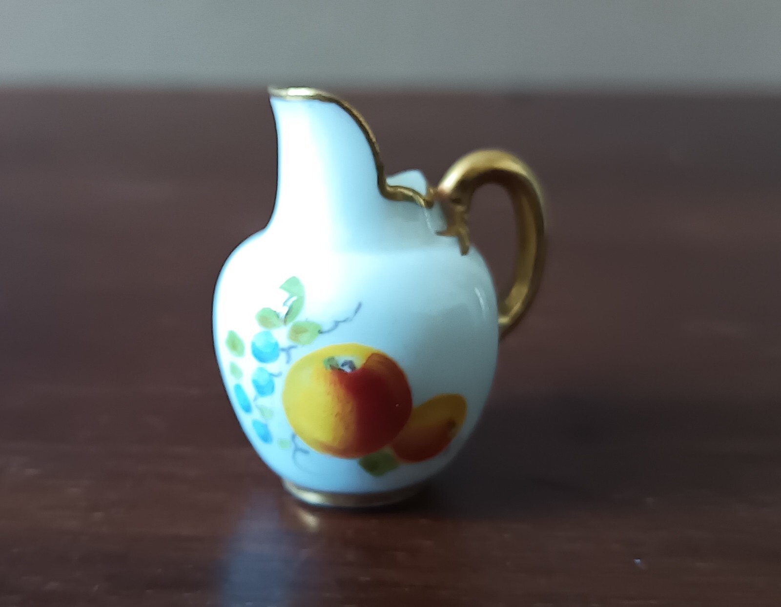 A Lovely Royal Worcester Hand Painted Miniature Jug – c1955; Signed Nicholls