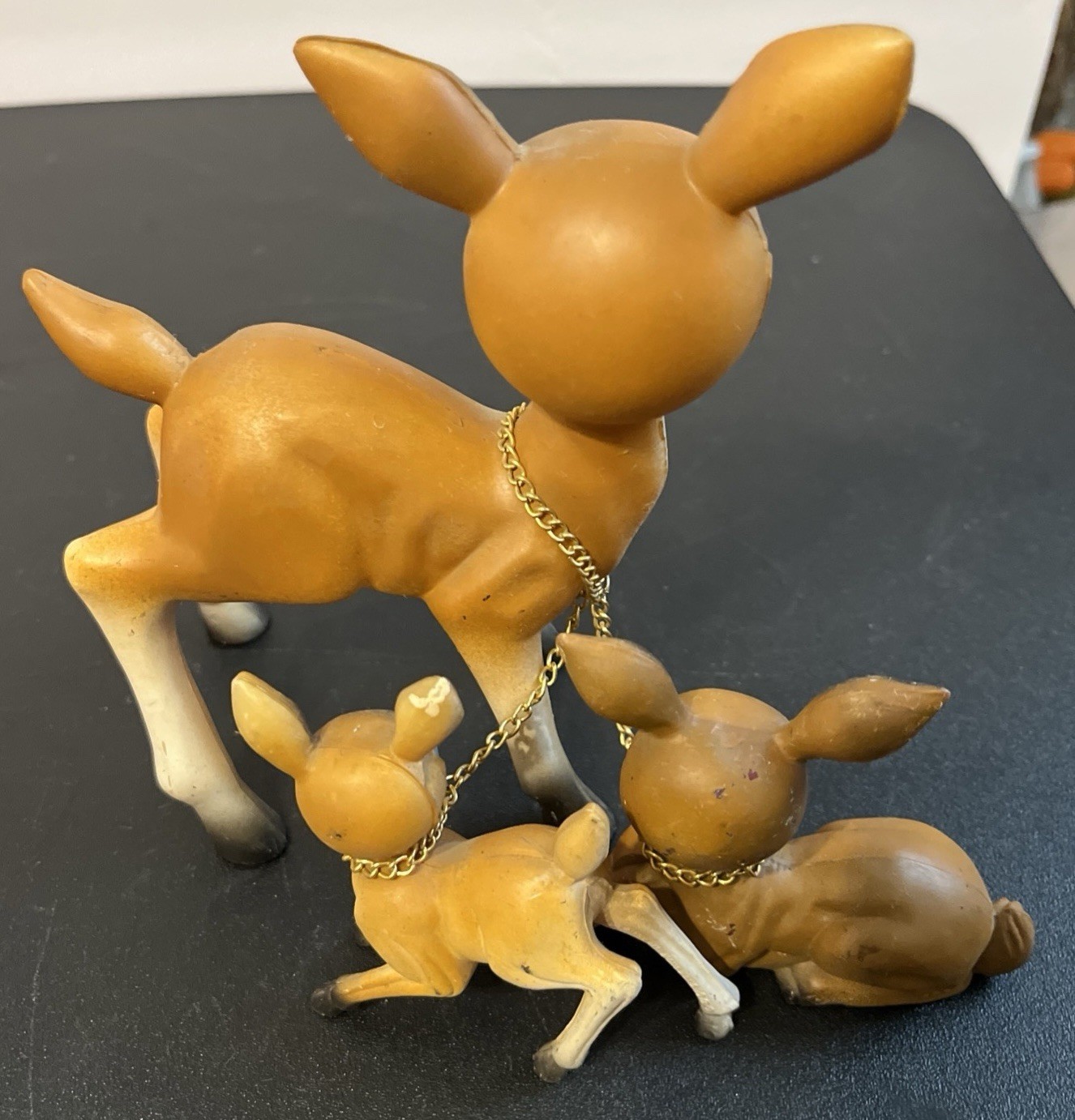 3 Vintage Reindeer W/Chain 1950’s