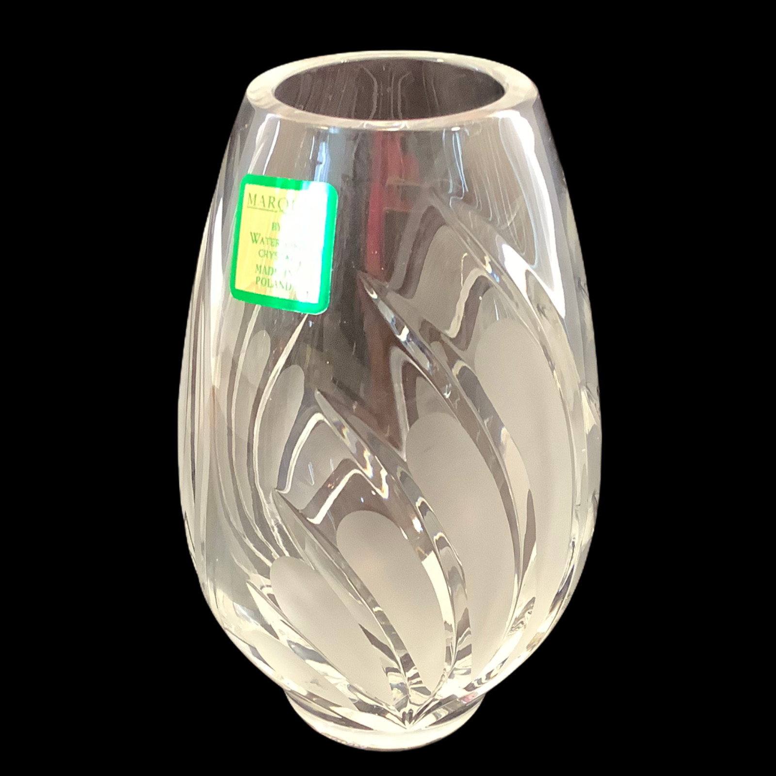 Waterford Crystal Marquis Coventry Posy Vase Frosted Clear Made in Poland 4 1/2″